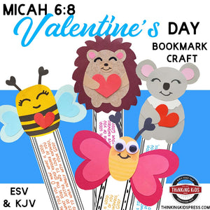 Micah 6:8 Valentine's Day Bookmark Craft