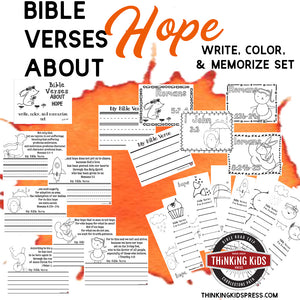 Bible Verses about Hope: Write, Color, and Memorize Set