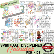 Spiritual Disciplines Calendar for Kids