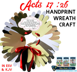 Acts 17:26 Handprint Wreath Craft