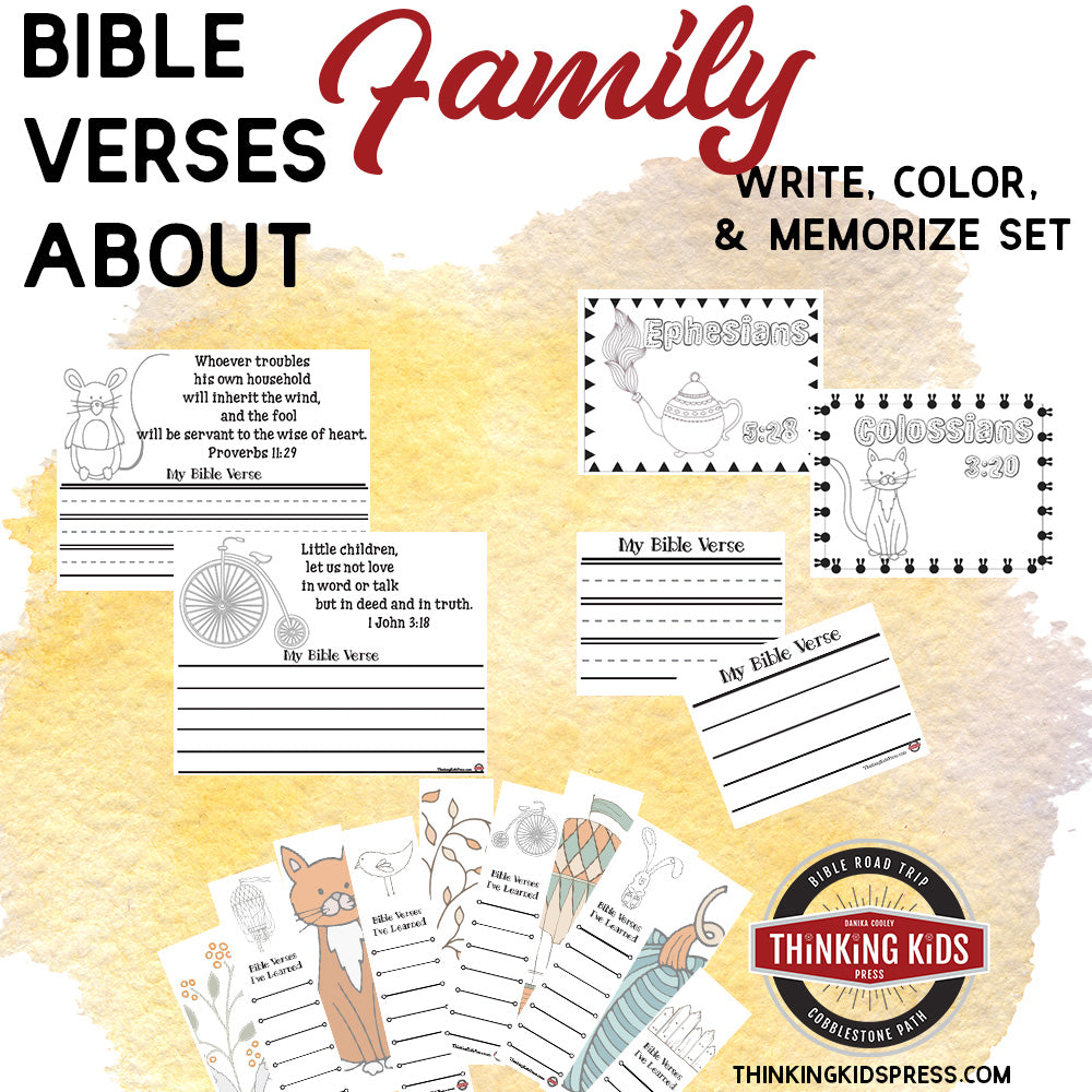 Bible Verses about Family: Write, Color, and Memorize Set