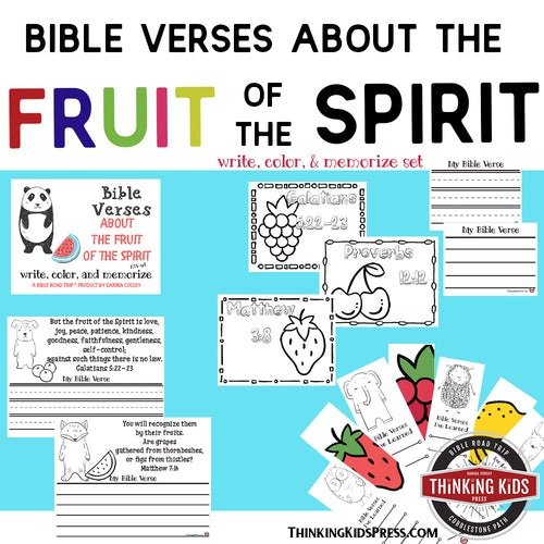 The Fruit of the Spirit Scripture Verses: Write, Color, and Memorize Set