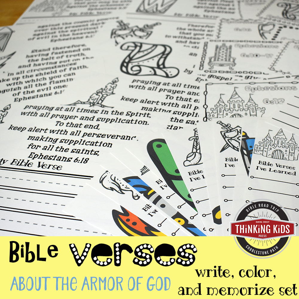 Bible Verses about the Armor of God for Kids: Write, Color, and Memorize