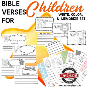 Bible Verses for Children Write, Color, and Memorize Set