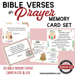 Prayer Bible Memory Verse Card Sets
