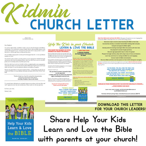 Kidmin Family Discipleship Church Letter for Help Your Kids Learn and Love the Bible
