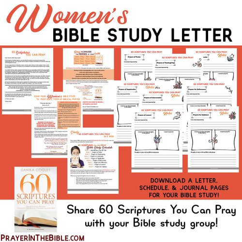 Women's Bible Study Letter for 60 Scriptures You Can Pray