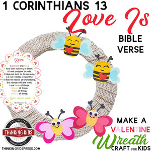 Love Is Bible Verse Valentine Wreath Craft