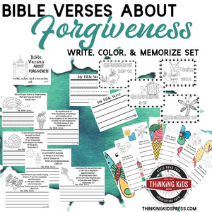 Bible Verses about Forgiveness: Write, Color, and Memorize Set