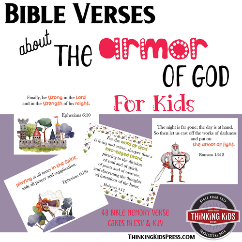 Bible Verses about the Armor of God: Bible Memory Verse Cards