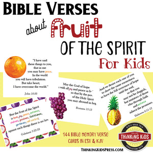 Bible Verses about Fruit of the Spirit: Bible Memory Verse Cards