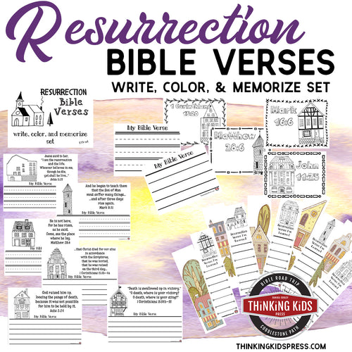 Resurrection Bible Verses: Write, Color, and Memorize Set