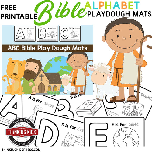 Bible Alphabet Playdough Mats
