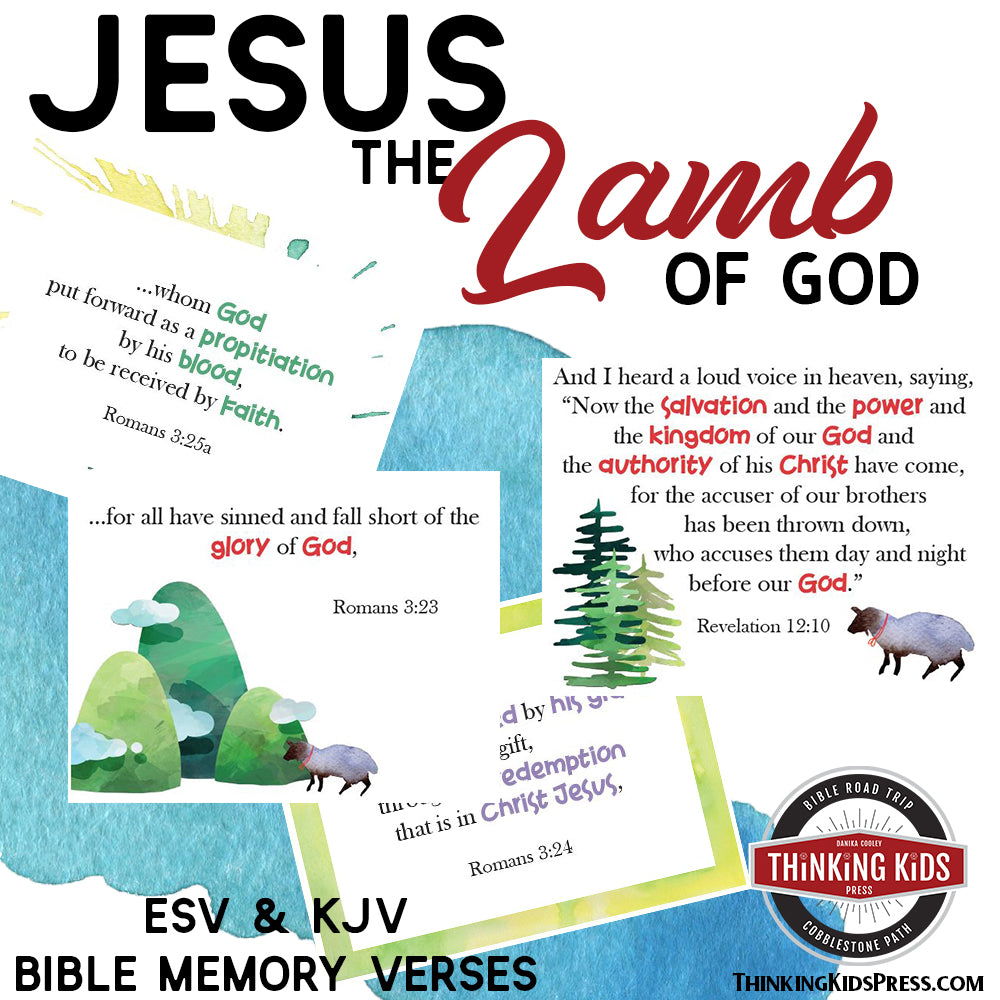 Jesus, the Lamb of God Bible Memory Verse Card Set Thinking Kids Press